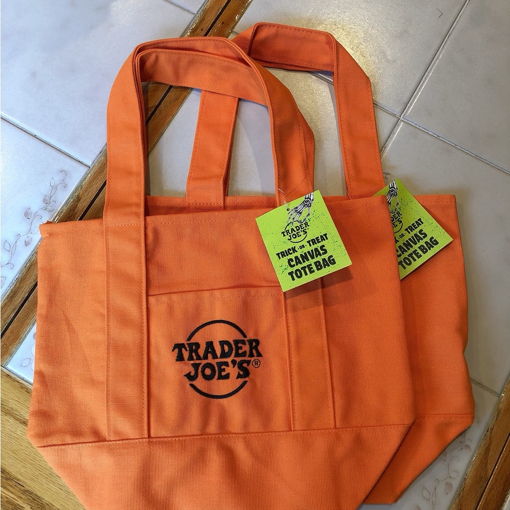 🌟Trader Joe's Trick or Treat Mini Canvas Tote Bag - Picture 4 of 6